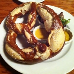 South Street Brewery - Giant pretzel appetizer with Satan's Pony cheese sauce