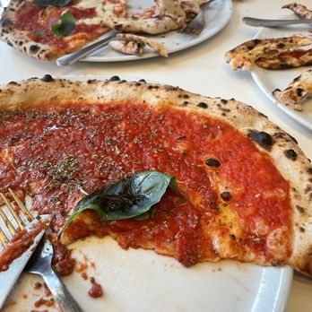 Pizzeria Napoli in Bocca - Marinara and a Marguerite. Amazing and so big for so little. - Pizza Near Me - Naples, NA