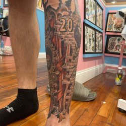 Blue Honeymoon Tattoo - Leg sleeve