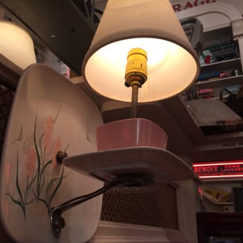 Route 66 Restaurant - How very creative! Spoon, plate and cup for lamp. - Seafood Near Me - Bar Harbor, Maine