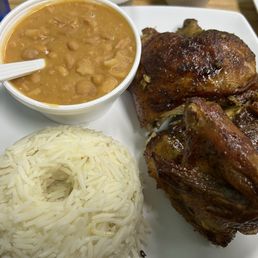1/2 Rotisserie Chicken with Rice and Beans which 1/2 Rotisserie Chicken with Rice and Beans which