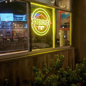 Hurricane Grill & Wings - NEON FATBURGER SIGN OUTSIIIIIIIIDE! - American Near Me - Chula Vista, California
