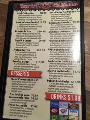 Menu photo 1 Senor Pablo Sapulpa, OK Menu photo 1 Senor Pablo Sapulpa, OK