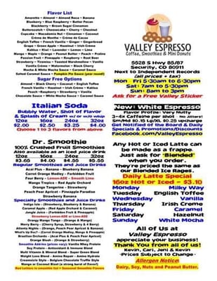Menu photo 7 Valley Espresso Colorado Springs, CO Menu photo 7 Valley Espresso Colorado Springs, CO