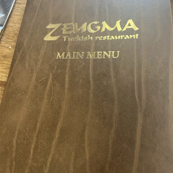 Zeugma - Menu - Turkish Near Me - Sheffield, SHF