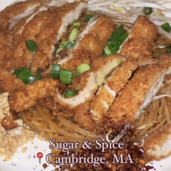Sugar & Spice - Crispy Chicken Pad Thai - Thai Near Me - Cambridge, Massachusetts Sugar & Spice - Crispy Chicken Pad Thai - Thai Near Me - Cambridge, Massachusetts