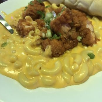 Brickers Pub - Buffalo chicken Mac and cheese. I'm not gonna lie. I didn't eat the breadstick. Not sure why that was on the plate. Chicken was great. - Pubs Near Me - Brownsburg, Indiana
