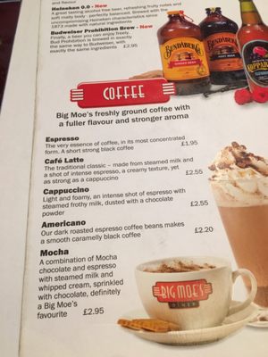 Menu photo 1 Big Moe's Diner London, XGL