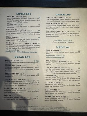 Menu photo 1 Lot Six Halifax, NS Menu photo 1 Lot Six Halifax, NS