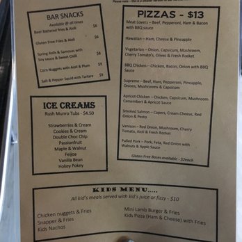 Turangi Tavern - Menu side 2! - Sports Bars Near Me - Turangi, WKO
