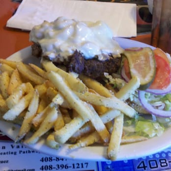 OD's Kitchen - Garlic fries and garlic and mushroom cheese burger - Breakfast & Brunch Near Me - Gilroy, California