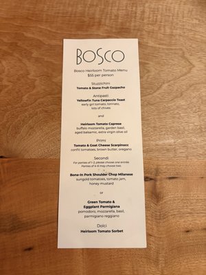 Menu photo 2 Bosco San Francisco, CA Menu photo 2 Bosco San Francisco, CA