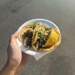Lengua and cabeza tacos Lengua and cabeza tacos