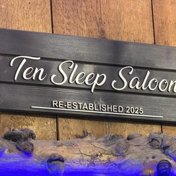 Sign of the business behind the at