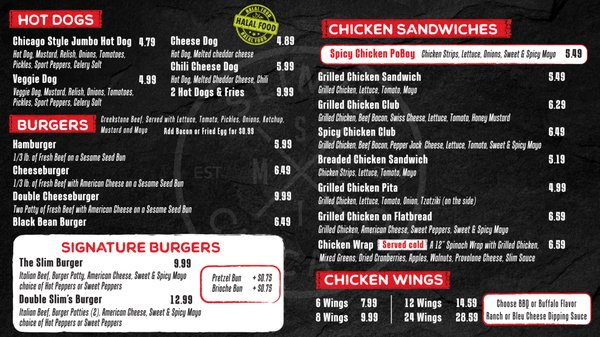 Menu photo 8 Slim's Chicago, IL