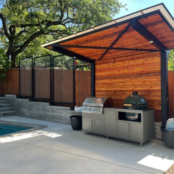 Austin Gardeners - Outdoor living design incorporating kitchen area to enjoy with friends and family - Landscaping Near Me - Pflugerville, Texas Austin Gardeners - Outdoor living design incorporating kitchen area to enjoy with friends and family - Landscaping Near Me - Pflugerville, Texas