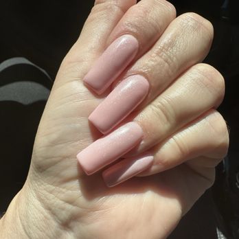 Posh Nails - just simple pink sparkle - Nail Salons Near Me - Ontario, California