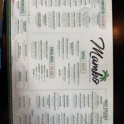 Mambo Cuban Restaurant & Lounge - Menu