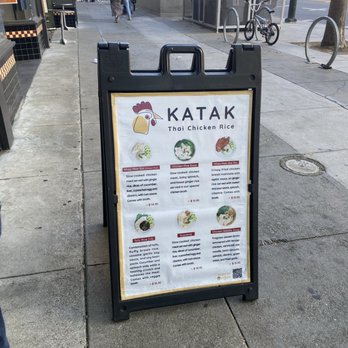 Katak Thai Chicken Rice - Photo 3: Menu on sandwich board - Thai Near Me - Berkeley, California Katak Thai Chicken Rice - Photo 3: Menu on sandwich board - Thai Near Me - Berkeley, California