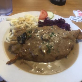 Cafe Old Vienna - Veal-Jager Schnitzel - German Near Me - Myrtle Beach, South Carolina