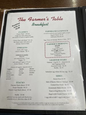 Menu photo 1 The Farmer's Table Corinna, ME Menu photo 1 The Farmer's Table Corinna, ME