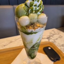 Matcha mochi parfait Matcha mochi parfait