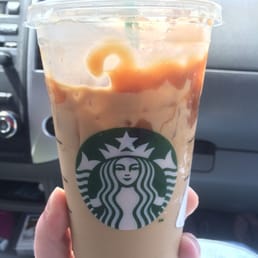 Iced Caramel Macchiato (already stirred) Iced Caramel Macchiato (already stirred)