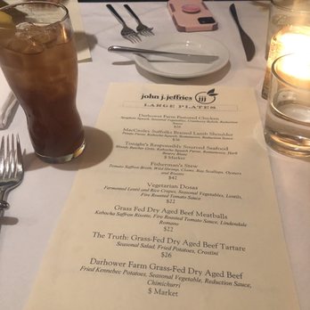 John J Jeffries - Menu - New American Near Me - Lancaster, Pennsylvania