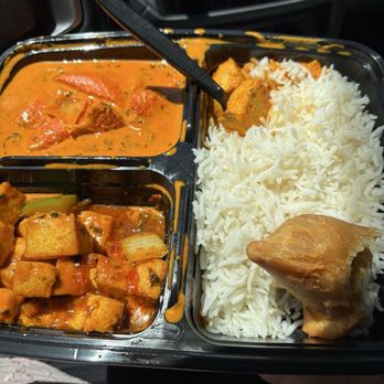 Azaad Indian Cuisine - Chicken Tikka Misala, spicy tofu and rice. - Indian Near Me - Riverside, California Azaad Indian Cuisine - Chicken Tikka Misala, spicy tofu and rice. - Indian Near Me - Riverside, California