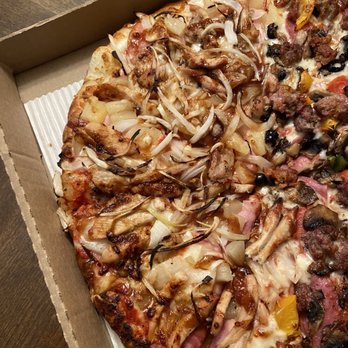 Fast Express Pizza & Pasta - My favorite is the bbq Hawaiian since the sauce is sweet and tangy! Love how it's loaded with pineapple, onions, chicken, and ham - Pizza Near Me - San Jose, California Fast Express Pizza & Pasta - My favorite is the bbq Hawaiian since the sauce is sweet and tangy! Love how it's loaded with pineapple, onions, chicken, and ham - Pizza Near Me - San Jose, California