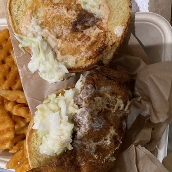 Beignet Spot - Small children Brest on my sandwich - Coffee & Tea Near Me - Riverside, California