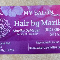Hair by Mariko - Very SWEET lady that I have known for the past 10 years. Mariko does a great job covering my grays and gloss afterwards.