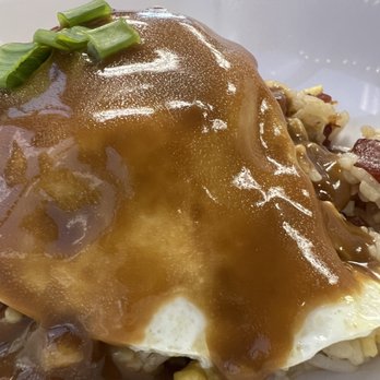 Café Kalawe - Kapoho moco. With lup chong fried rice - Breakfast & Brunch Near Me - Kaneohe, Hawaii
