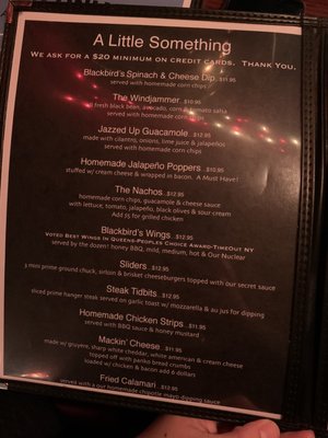 Menu photo 3 Blackbird's Bar & Restaurant Astoria, NY