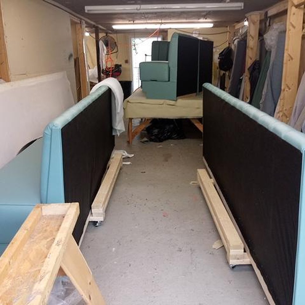 Williams Custom Upholstery - All 3 Completed banquettes - Furniture Reupholstery Near Me Williams Custom Upholstery - All 3 Completed banquettes - Furniture Reupholstery Near Me