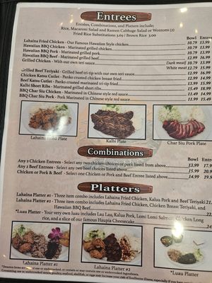 Menu photo 3 Back Home In Lahaina Carson, CA