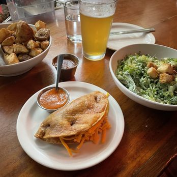 Phlight - Papas, Cesar salad, beef taco - Wine Bars Near Me - Whittier, California Phlight - Papas, Cesar salad, beef taco - Wine Bars Near Me - Whittier, California