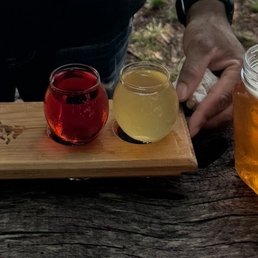 Flight consisted of Pina Colada, Arnie Pommer, General George & Mango. The 2 cups were their non-alcoholic option. Flight consisted of Pina Colada, Arnie Pommer, General George & Mango. The 2 cups were their non-alcoholic option.