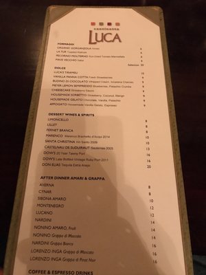 Menu photo 6 Cantinetta Luca Carmel-by-the-Sea, CA Menu photo 6 Cantinetta Luca Carmel-by-the-Sea, CA