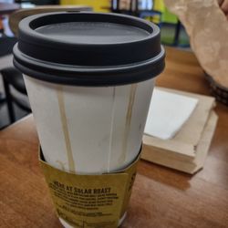 Solar Roast Coffee - Drips running down cup