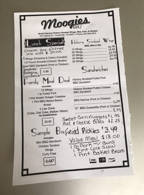 Menu photo 3 Moogies Cookeville, TN