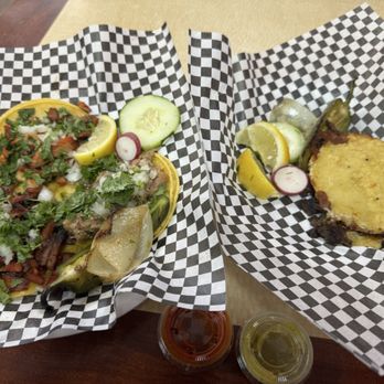Habanero Grill - Asada mulita (asked for it crispy). Chicken, pastor and carnitas tacos. - Mexican Near Me - Las Vegas, Nevada