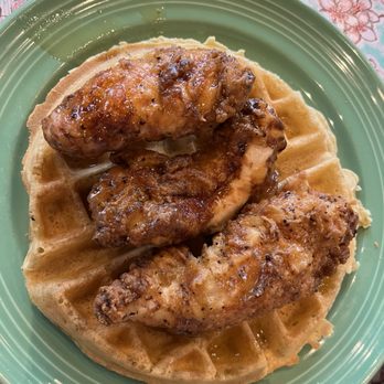 The Flying Biscuit Cafe - Honey Chicken and waffles - Breakfast & Brunch Near Me - Buford, Georgia