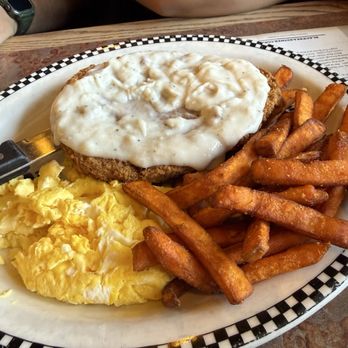 Black Bear Diner Gilroy - BIGFOOT Chicken Fried Steak & Eggs* doesn't seem big foot - Diners Near Me - Gilroy, California