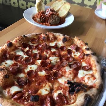 Pizzeria Solario - Pepperoni pizza n meatballs - Pizza Near Me - Houston, Texas
