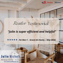 Julie Nichols - Hillcrest Bank - When agents take the time to leave a review, you know you have done a good job!