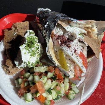 Mr Kabab - Gyro platter with cucumber salad - Mediterranean Near Me - Lexington, Kentucky Mr Kabab - Gyro platter with cucumber salad - Mediterranean Near Me - Lexington, Kentucky