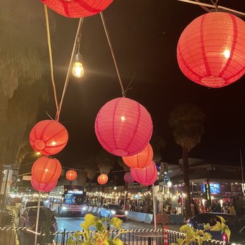 Fuzion Five - Part of theie outdoor seating. - Vietnamese Near Me - Palm Springs, California