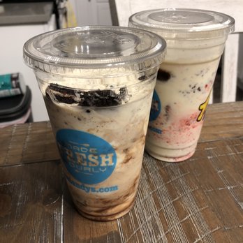 Andy's Frozen Custard - Medium Boot Daddy Concrete & Medium Santa Brownie Jackhammer - Ice Cream & Frozen Yogurt Near Me - Denver, Colorado Andy's Frozen Custard - Medium Boot Daddy Concrete & Medium Santa Brownie Jackhammer - Ice Cream & Frozen Yogurt Near Me - Denver, Colorado