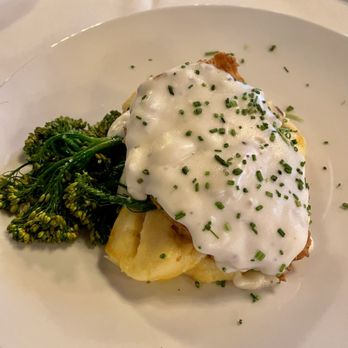 Federal American Grill - Chicken Fried Chicken with broccolini, half order. - Burgers Near Me - Houston, Texas Federal American Grill - Chicken Fried Chicken with broccolini, half order. - Burgers Near Me - Houston, Texas